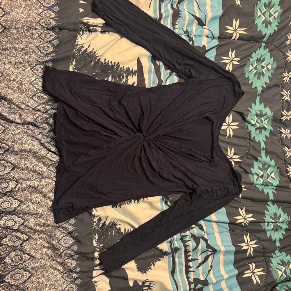 Elegant Black Twist-Front Top